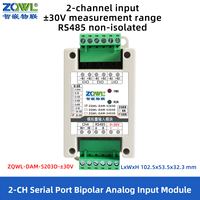 Module d'entrée analogique 16 bits isolé RS485 Modbus RTU, entrée 5/10/30V, multicanal, pour PLC, SCADA, IoT, acquisition de données - Fabricant