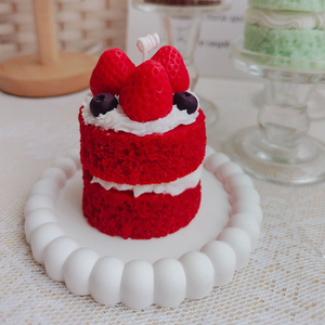 Venta al por mayor de velas perfumadas en forma de pastel cera de soja decoración novedad velas lujo Etiqueta Privada aroma vela creativa para fiesta vacaciones - Product Image 2