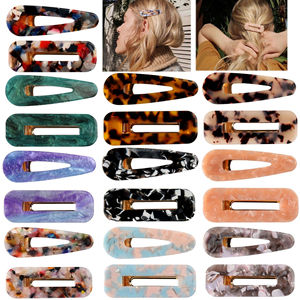 Tondeuse à <span class=keywords><strong>cheveux</strong></span> en marbre BELLEWORLD premium yiwu top vente accessoires <span class=keywords><strong>pince</strong></span> à <span class=keywords><strong>cheveux</strong></span> canard léopard couleur personnalisée or avec acétate - Product Image 3