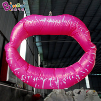 Grand ballon gonflable LED en forme de bouche sexy, modèle de lèvres rouges gonflables personnalisées pour la publicité, lèvres géantes gonflables pour la décoration de fête
