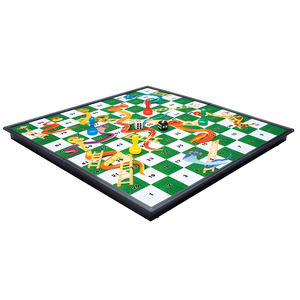 Jeu de société portable en verre magnétique Serpents et Échelles, <span class=keywords><strong>petit</strong></span> jeu de voyage pliable pour 2 à 4 joueurs, éducatif et écologique pour toute la famille - Product Image 2