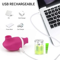 MELO Saugvibrator mit 7 Geschwindigkeiten, Nippelsauger, Zungenvibrator, Sexspielzeug für Oralsex, G-Punkt-Stimulation, Klitorisstimulation für Frauen