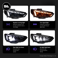 Phares de voiture pour Audi A3 2013-2016, phares LED avec lentille de projecteur, DRL, accessoires automobiles