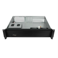 Meilleure option 2U 3 baies de disque dur Châssis de serveur de stockage Facteur de forme ATX en aluminium Type de rack en stock avec ventilateur