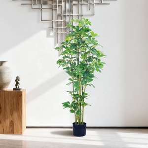 Árbol Bonsái Artificial <span class=keywords><strong>de</strong></span> <span class=keywords><strong>Schefflera</strong></span>, Plástico Ecológico Resistente a los Rayos UV, 120cm-180cm, Decoración para el Hogar y el Jardín - Product Image 2