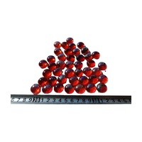 Perles de verre de feu lustre rouge de haute qualité 17*19mm galet de verre coloré rond et plat
