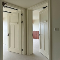 APT Factory Direct Porte à panneau massif étanche au design moderne, sur mesure, en bois massif, pour entrepôt, chambre et usage domestique