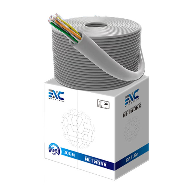 EXC OEM Factory Cat7 Cat6A Cat5e Indoor Outdoor Lan Cable Utp Ethernet Cat6 305m Cable Network Cable