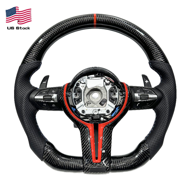 US Warehouse Stock Direct Shipping for BMW F80 F10 F12 F15 F20 F22 F30 F31 F32 F33 F36 M3 Sports Genuine Leather Steering Wheels