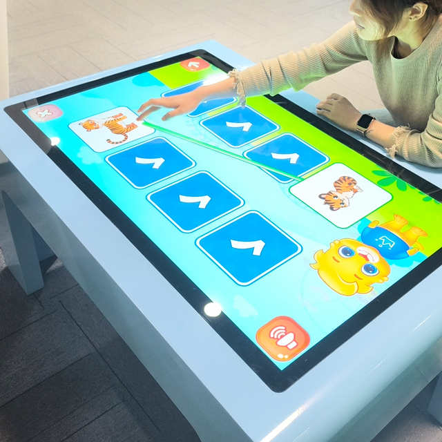In Stock Hot Products 43 Inch Blue Baby Game Education 20 Points Capacitive Touch Screen Tables