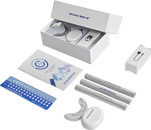Kit Sbiancante per Denti Personalizzato OEM 2025 con Logo Privato, Gel Sbiancante Professionale con Luce LED Rossa e Blu, Gusto Menta, Senza Perossido - Product Image 5