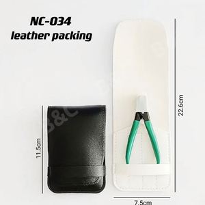 Étui de protection portable en cuir PU pour ciseaux à cuticules et ciseaux à ongles, avec étui de rangement pour cure-oreilles en acier inoxydable, idéal pour les cadeaux - Product Image 4