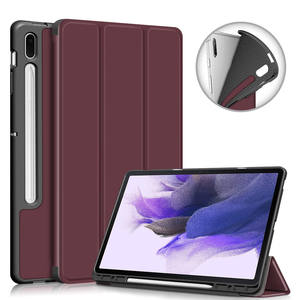 Funda de tableta para samsung <span class=keywords><strong>galaxy</strong></span> <span class=keywords><strong>tab</strong></span> <span class=keywords><strong>S7</strong></span> <span class=keywords><strong>plus</strong></span> /S8 <span class=keywords><strong>plus</strong></span> <span class=keywords><strong>5G</strong></span>/<span class=keywords><strong>S7</strong></span> Fe, soporte Trifold de 12,4 pulgadas - Product Image 1