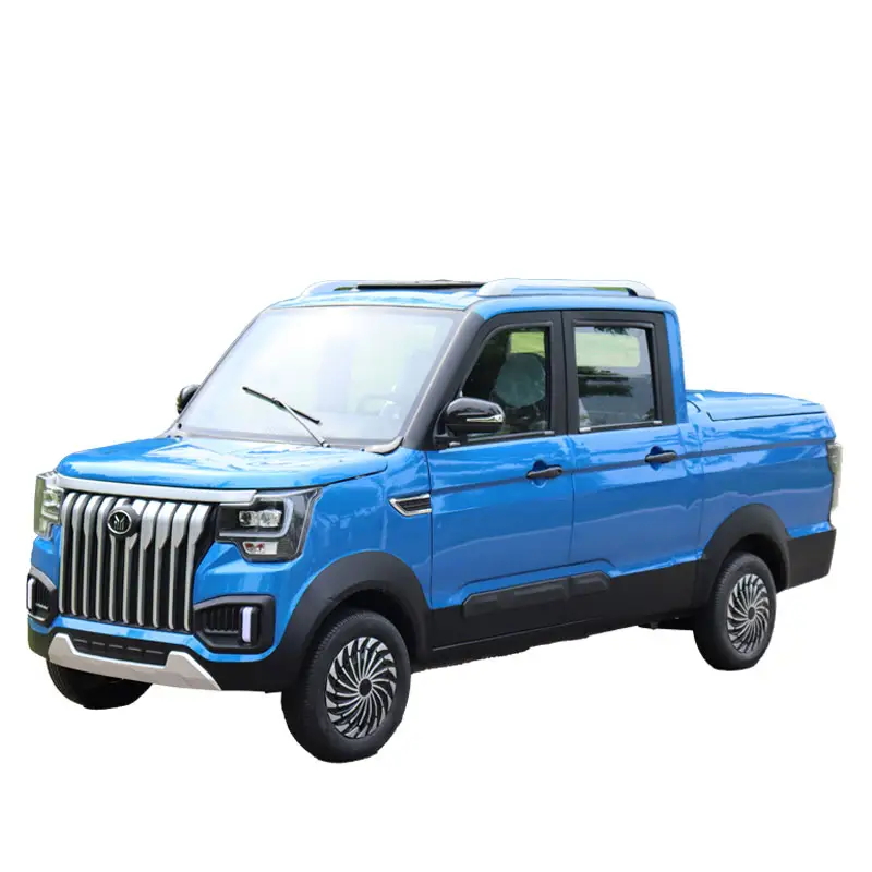 2022 electric truck Chinese pickup cargo electric button start double row road 4 seat electric pickup truck
