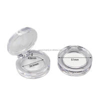 Palette à paupières vide, boîte ronde en plastique transparent, emballage pour fard à paupières, surligneur, fard à joues, boîte à poudre cosmétique compacte de 36,5 mm