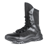 Bottes tactiques noires mi-mollet pour homme et femme, jungle