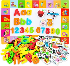 Magnetic Letters and Numbers + Matching A-Z Objects with Board + E-Book with 35 Learning & Spelling Games