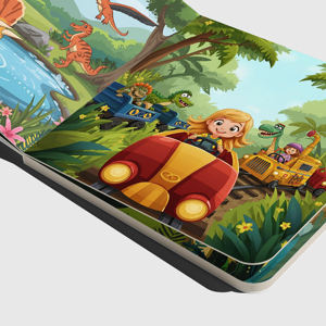 <span class=keywords><strong>Livre</strong></span> d'histoire éducatif sur l'<span class=keywords><strong>aventure</strong></span> dans un parc de dinosaures, personnalisé, de haute qualité, en gros, couverture en carton parfaite, impression numérique, couché - Product Image 4