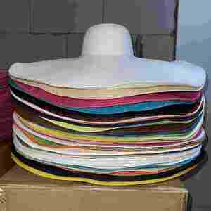 Wide Brim Hat Sunscreen Folding Floppy Sun <b>Straw</b> Hats Summer Women Beach Hats - Product Image 6