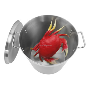 Olla para Sopa de Acero Inoxidable con Tapa, Apta para Lavavajillas, para Cocina de Gas e Inducción, Diseño Minimalista - Product Image 3
