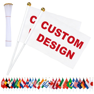 Bandiere Americane in Poliestere di Alta Qualità, Mini Bandiere Nazionali Personalizzate per Eventi Sportivi e Pubblicità - Product Image 1