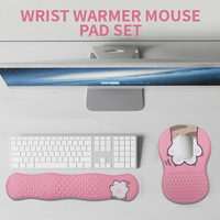 Tapis de bureau pour clavier PORON avec base antidérapante, ensemble de tapis de souris de jeu personnalisé avec repose-poignets, dessin animé, pour le bureau