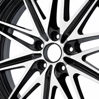 Jantes en alliage d'aluminium AL 19 20 pouces 5x112 à rayons multiples, design maille, finition noir brillant usiné, en promotion pour Mercedes-Benz