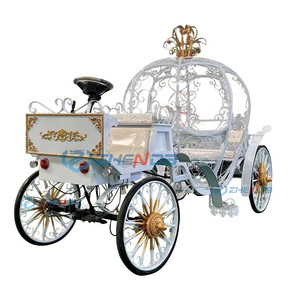 Most Popular Royal Carriages Cinderella Horseless Electric 4-Wheel Horse Cart Princess Sightseeing Carriage on Sale - Product Image 1