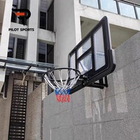 PILOTSPORTS Panier de basket mural en fibre de verre incassable, directement de l'usine, pour salle de sport, maison, terrain de jeu