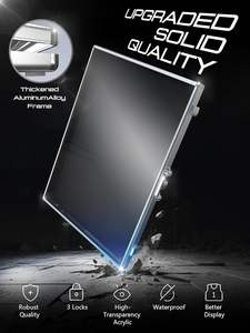 Étui de présentation de cartes portable avec sac fourre-tout en <span class=keywords><strong>feutre</strong></span>, en aluminium et acrylique, avec serrure antivol, <span class=keywords><strong>pour</strong></span> cartes de sport et de collection - Product Image 2