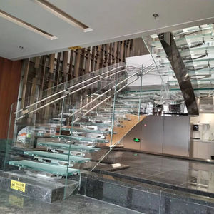 Structure solide, verre trempé de haute qualité pour escaliers en colimaçon intérieurs, décoration moderne personnalisée pour la maison - Product Image 3