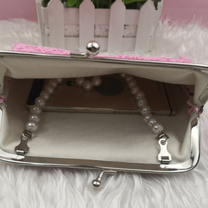 Pochette da Sera con Perle da 6 Pollici, <span class=keywords><strong>Borsa</strong></span> Portachiavi Unisex, Portacarte da Donna con Chiusura <span class=keywords><strong>a</strong></span> Scatto, Vari Colori, Porta Cavi Dati, Porta Soldi - Product Image 5