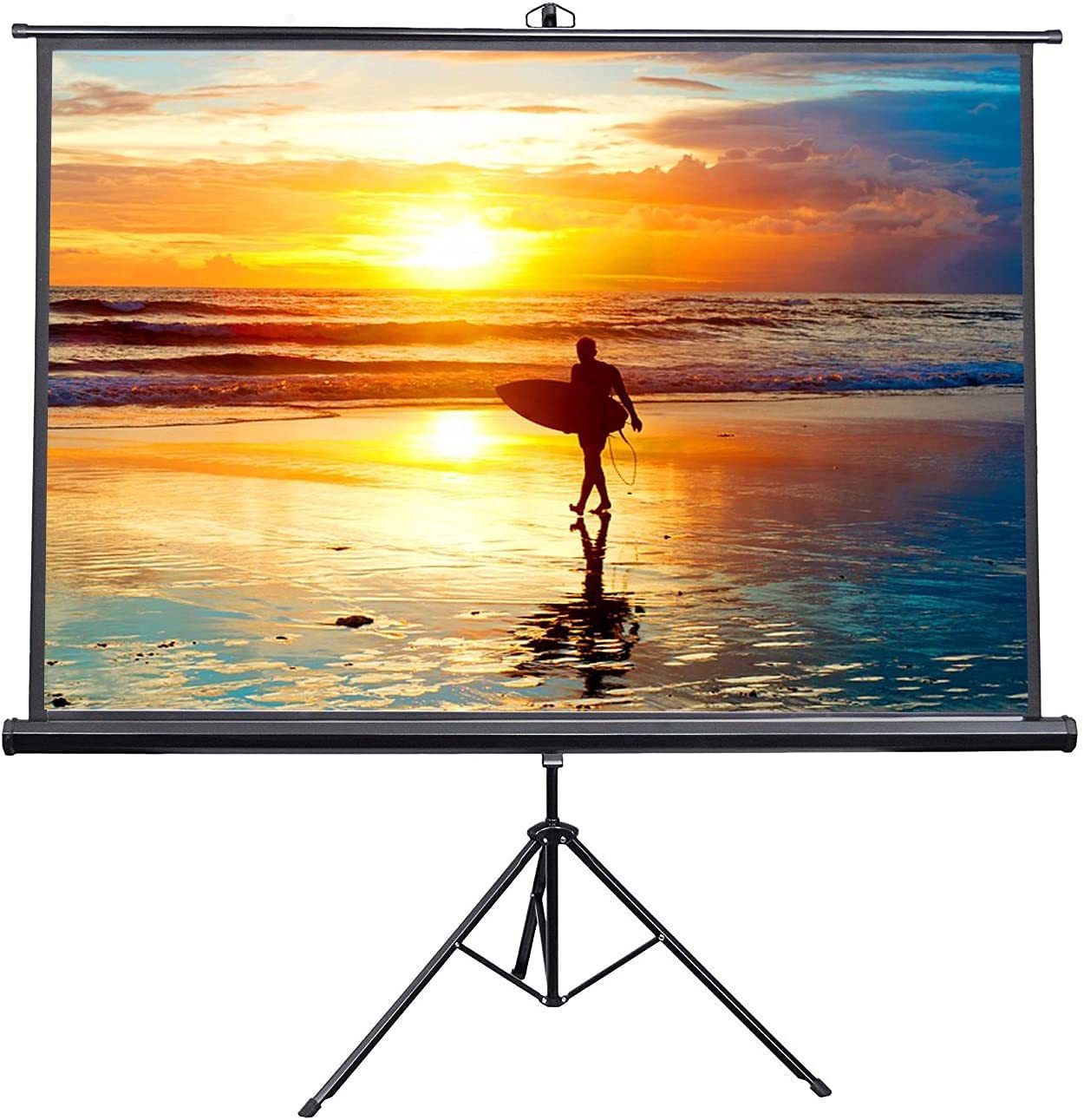 100 "Портативный Крытый открытый проектор экран диагональю проекции HD проекция Pull Up Складная подставка штатив-Трипод