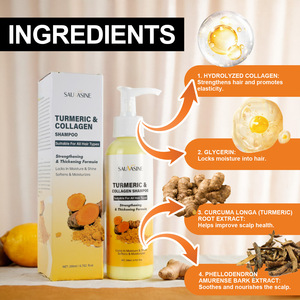 Organic Turmeric Collagen Cleaning <strong>Shampoo</strong> Hair Regrowth Hydrate Silky Shine Oil Control Strengthen Anti-loss Thicken <strong>Shampoo</strong> - Product Image 2