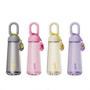 Petal-Shaped 500ml Reusable Water <b>Bottle</b> with Anti-Corrosion Coating and Straw Cap - Product Image 1