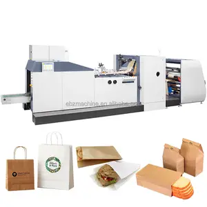 Taking Away Food Paper Bag Making Machine Square Bottom Paper Bag Making Machine