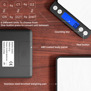 Nhà Máy Thiết Kế Thời Trang Độ Chính Xác Cao 3Kg 0.1G Thép Không Gỉ Nhà Bếp Quy Mô Kỹ Thuật Số Thực Phẩm Đồ Trang Sức Trọng Lượng Quy Mô - Product Image 5