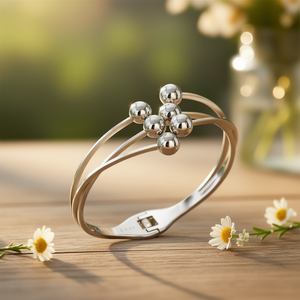 Stainless Steel Fashion Bangles <b>Ball</b> Shape Elegant <b>Bracelets</b> For Women Gift Jewelry - Product Image 2