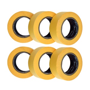 Rollingdog 80860 Taped Decorating Walls Painting Ceiling Surface <strong>Low</strong> <strong>Tack</strong> Protection 24mm X 18m(6PC) Painters Masking <strong>Tape</strong> - Product Image 3