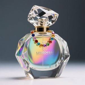 Custom Design Colored Polish Empty <b>Perfume</b> Glass <b>Bottle</b> Clear Crimp Irregular 50ml 100ml Luxury Glass <b>Perfume</b> <b>Bottle</b> with logo - Product Image 1