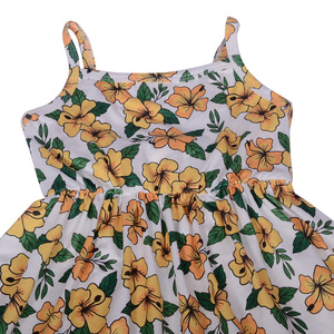 Vestido de Niña al Estilo Inglés, de Bambú/Algodón, con Volantes, Tirantes Ajustables, Lazo en la Espalda, Largo hasta la Rodilla, para Niñas Pequeñas, Venta al Por Mayor, Modelo Cd-3-1 - Product Image 6
