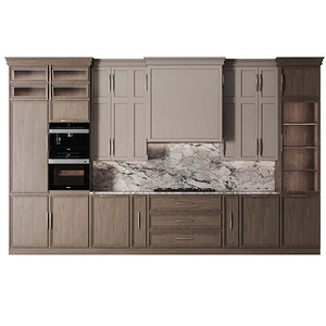 Tout nouveau tout en bois massif rouge cerise chêne palissandre noyer teck armoires de cuisine - Product Image 3