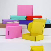 Boîtes d'expédition en carton ondulé personnalisées avec logo, auto-adhésives, pelliculage mat, gaufrage, taille sur mesure, en carton E-Flute recyclé pour clous