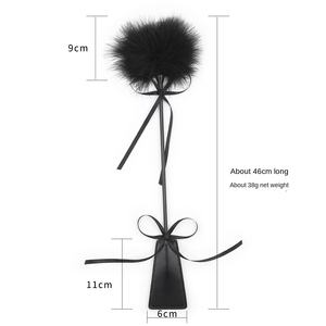 Raqueta de plumas erótica, bastón de coqueteo, accesorios de entrenamiento SM, látigo de cuero para castigar, juguetes para adultos - Product Image 3