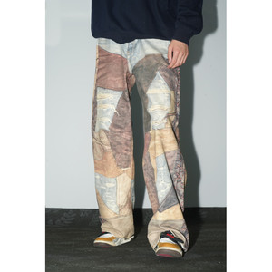 Quần jeans in họa tiết phong cách hip hop, thiết kế độc đáo dành riêng cho người Mỹ gốc Âu, có thể tùy chỉnh - Product Image 1