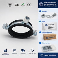 Galvanized Steel Pipe Clamp Tube 20-22mm Mini Clamp Fasteners for Piping Installation Carbon Steel Pipeline Support
