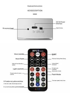 New Charging Speaker Crystal Magic Ball Lamp Led Stage Lamp RGB Bullet Projection Colorful Lamp bluetooth Music Night <b>Light</b> - Product Image 5