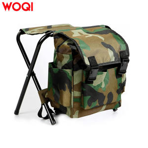 เก้าอี้พับแคมป์ปิ้ง Woqi เก้าอี้ตกปลาแบบพกพาสำหรับกิจกรรมกลางแจ้ง โครงอะลูมิเนียม ผ้า Oxford รูปทรงสี่เหลี่ยมผืนผ้า เก้าอี้เดินทาง - Product Image 4