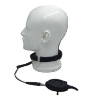 Casque de Conduction osseuse de gorge tactique d'approvisionnement d'usine avec microphone de haut-parleur pour radios bidirectionnelles Motorola XPR6000 DP4000