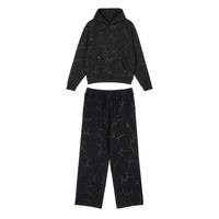 Etai merek Streetwear pakaian mewah pria Raw Edge Sweatpants And Hoodie Set penuh cetak dengan Jeans pria Sweatsuit Set